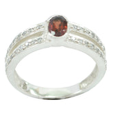 Zazlle Artisan Red Halo Ring with Gemstone Accents Garnet Red