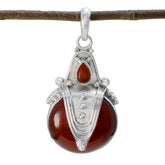 Antonia Red Rope-Wire Statement Pendant Red Onyx Red Red