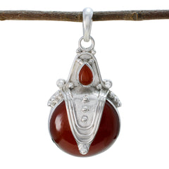 Antonia Red Rope-Wire Statement Pendant Red Onyx Red Red