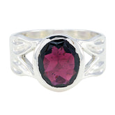 Isabelle Artisan Red Solitaire Ring Garnet Red