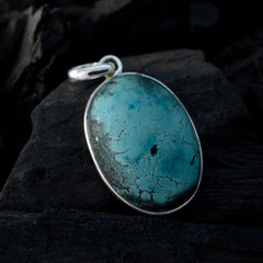 Yasmin Turquoise Pendant Necklace in Sterling Silver