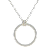 Yasmin Whisper-Thin Pendant Necklace Silver Circle Plain Plain Plain