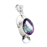 Audrey Rope-Wire Necklace with Colorful Pendant Mystic Quartz multicolor Multicolor