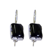 Aurora Black Dangle Earrings - Elegant Fashion Jewelry Black Onyx Black Dangle