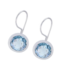 Aurora Blue Solitaire Earrings for Everyday Glam