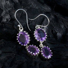 Aurora Purple Dangle Earrings for a Glam Look