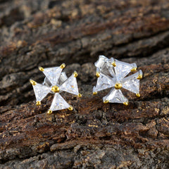 Aurora White Stud Earrings for Everyday Glam
