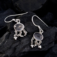 Autumn Pink Dangle Earrings with Silver Chains