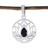 Ava Black Pendant Necklace - Elegant Stone Design Black Onyx Black Black