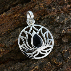 Ava Black Pendant Necklace - Elegant Stone Design