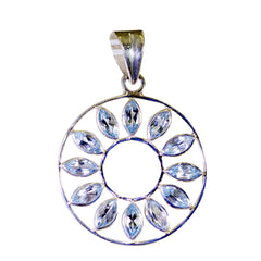 Ava Blue Sophisticated Featherlight Pendant Blue Topaz Blue Blue