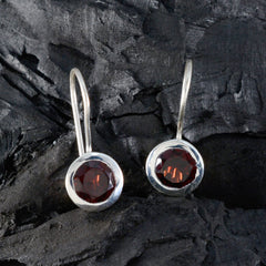 Ava Red Solitaire Earrings for Everyday Glam