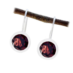 Ava Red Solitaire Earrings for Everyday Glam