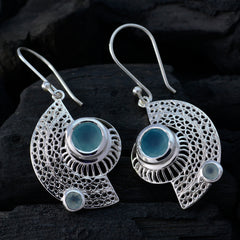 Ayaka Aqua Earrings - Elegant Silver Fashion Jewelry