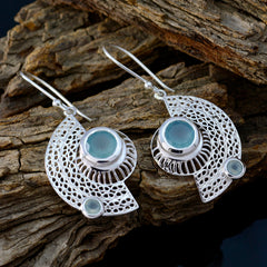 Ayaka Aqua Earrings - Elegant Silver Fashion Jewelry