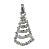 Ayesha Crystal Pendant Online - Elegant Silver Tree Design White CZ White White
