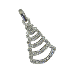 Ayesha Crystal Pendant Online - Elegant Silver Tree Design