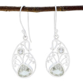 Bella Fashion Earrings with Elegant Gemstone Design Amethyst Purple Dangle