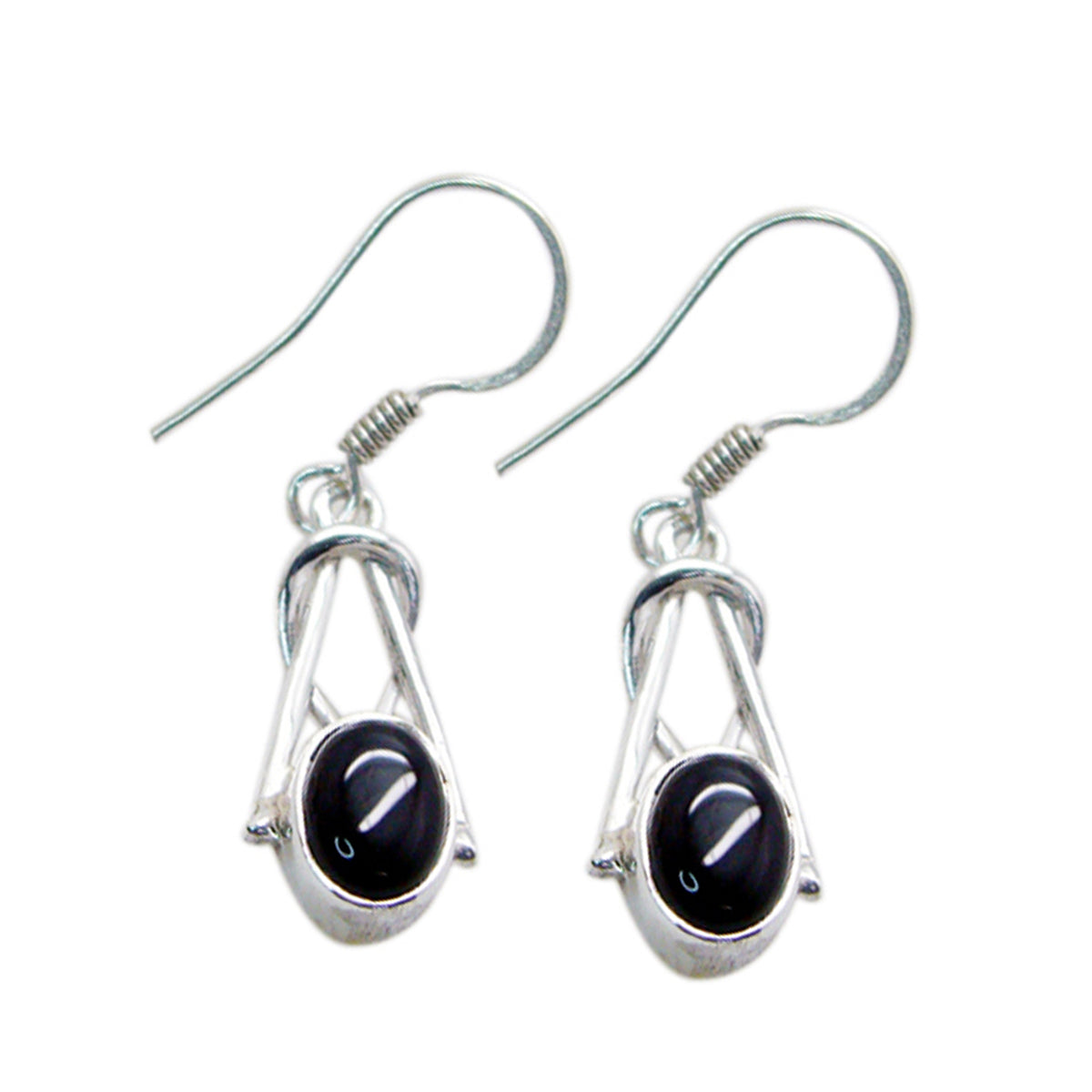 Bianca Black Dangle Earrings for Everyday Glam Black Onyx Black Dangle