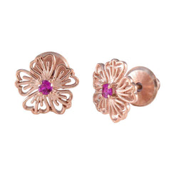 Bianca Red Solitaire Earrings for Stunning Style