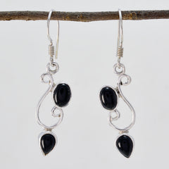 Alina Black Dainty Dangle Earrings for Everyday Elegance