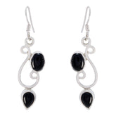 Alina Black Dainty Dangle Earrings for Everyday Elegance Black Onyx Black Dangle