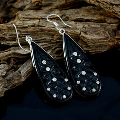 Angel Black Dangle Earrings with Elegant Design