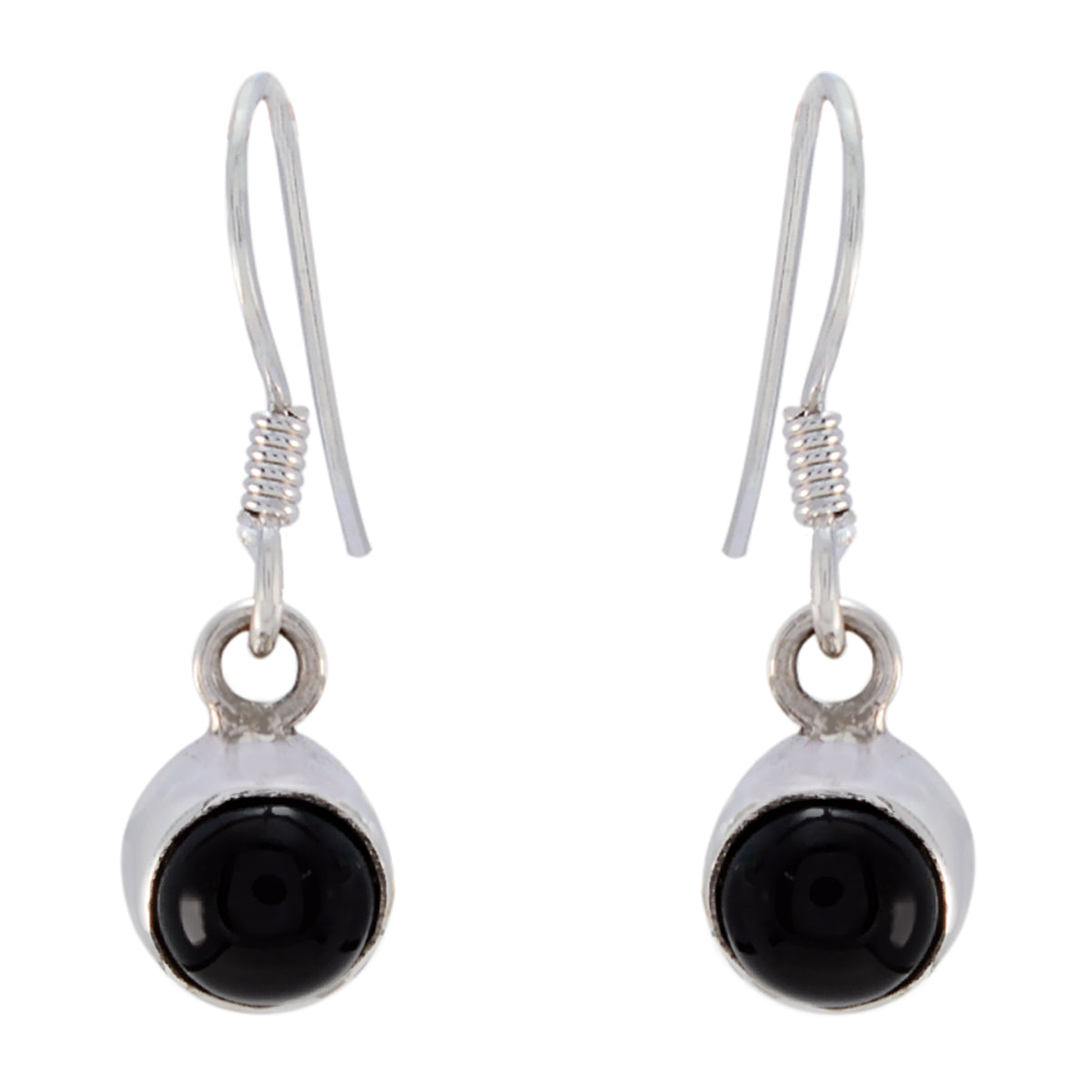 Clara Black Dangle Earrings Minimalist Style Black Onyx Black Dangle