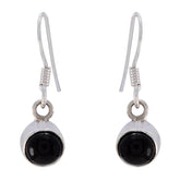 Clara Black Dangle Earrings Minimalist Style Black Onyx Black Dangle