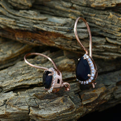 Ellie Black Dangle Earrings with Sparkling Accents