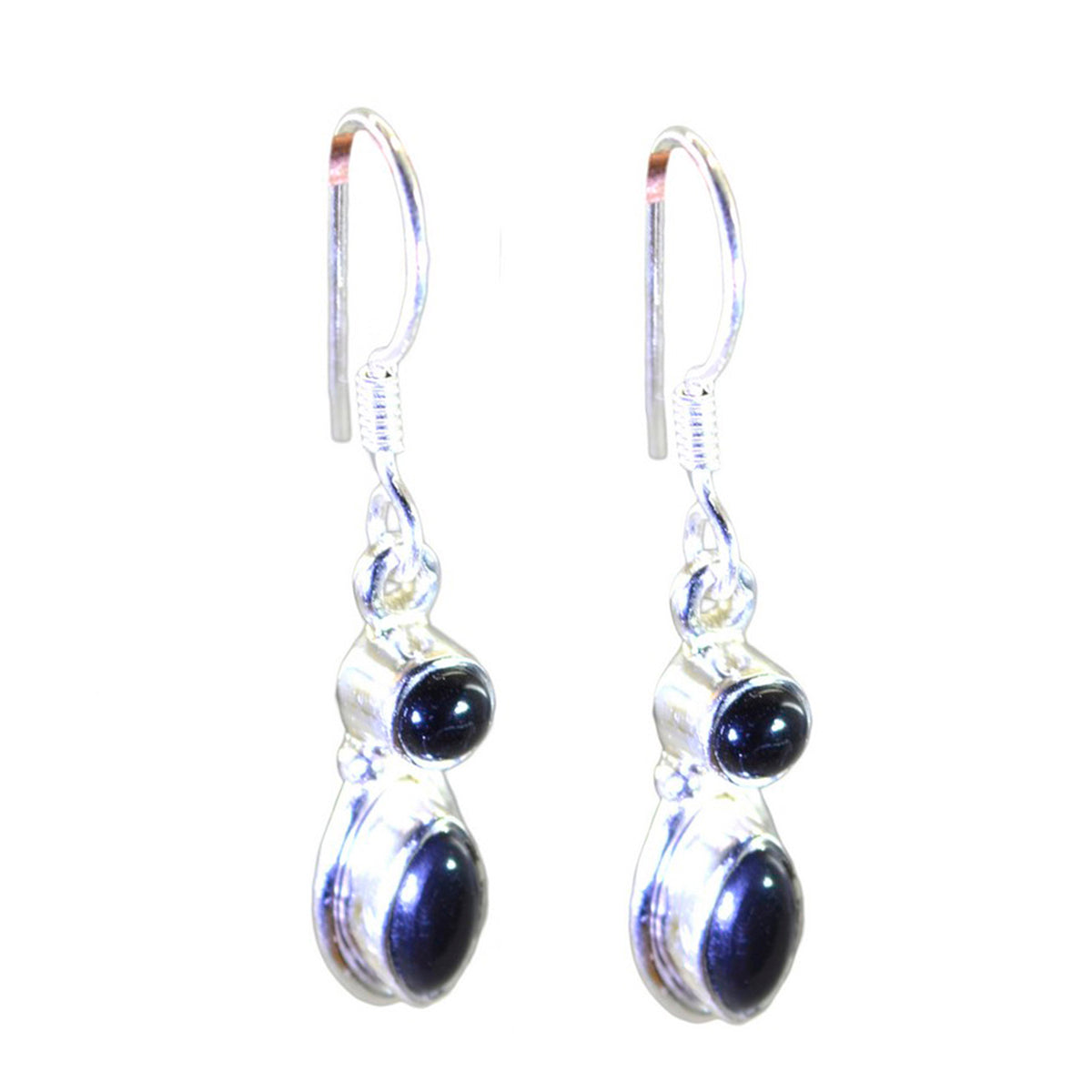 Agnes Black Dangle Earrings for Everyday Elegance Black Onyx Black Dangle