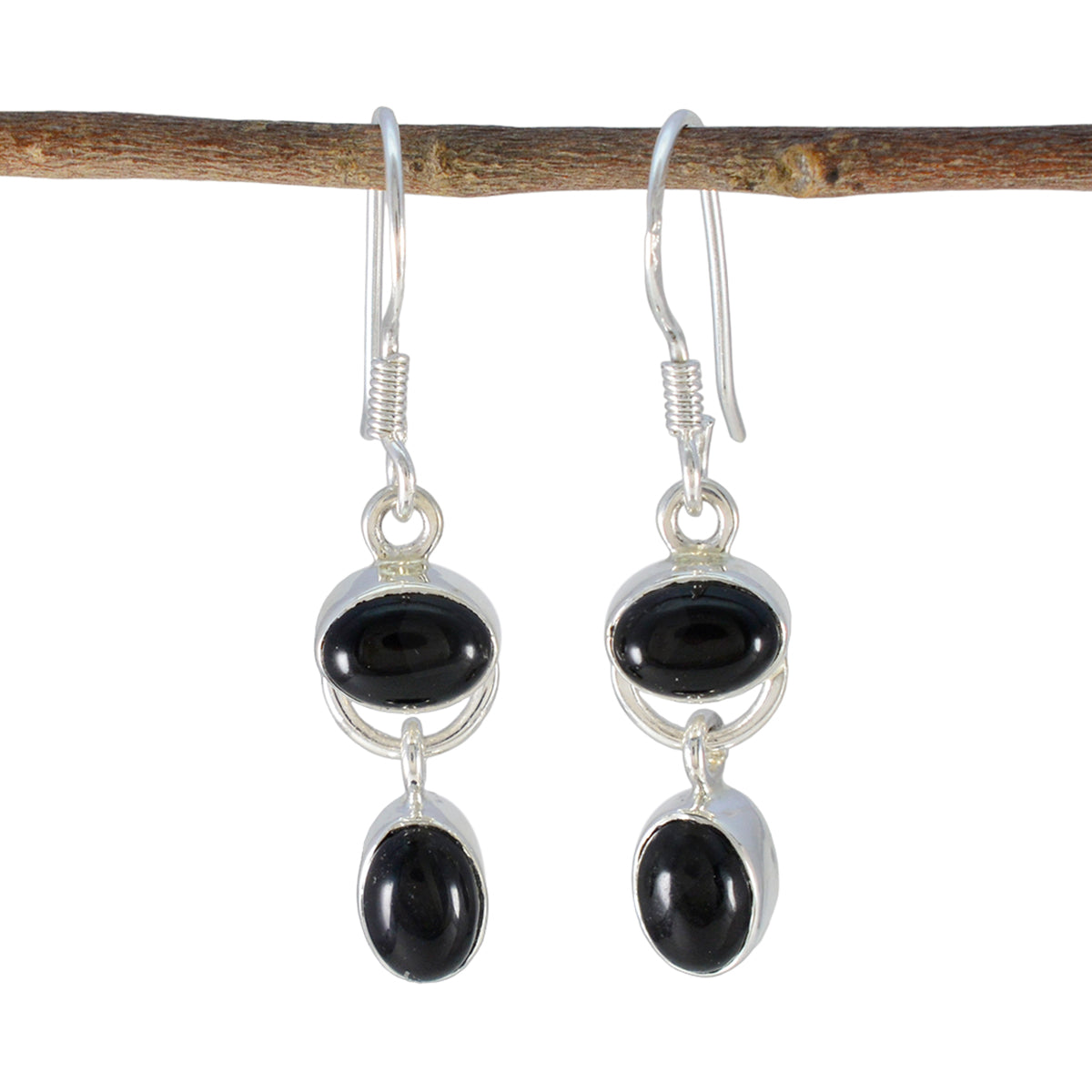 Micaela Black Dangle Earrings for Everyday Glam Black Onyx Black Dangle