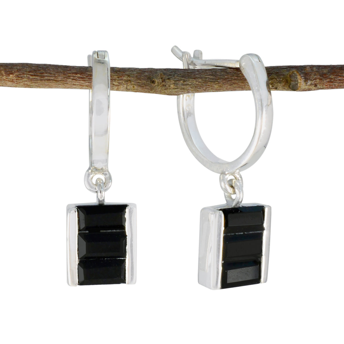 Emma Black Dangle Earrings for Everyday Glam Black Onyx Black Dangle