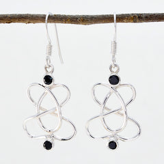 Eun-ji Black Dangle Earrings with Elegant Design
