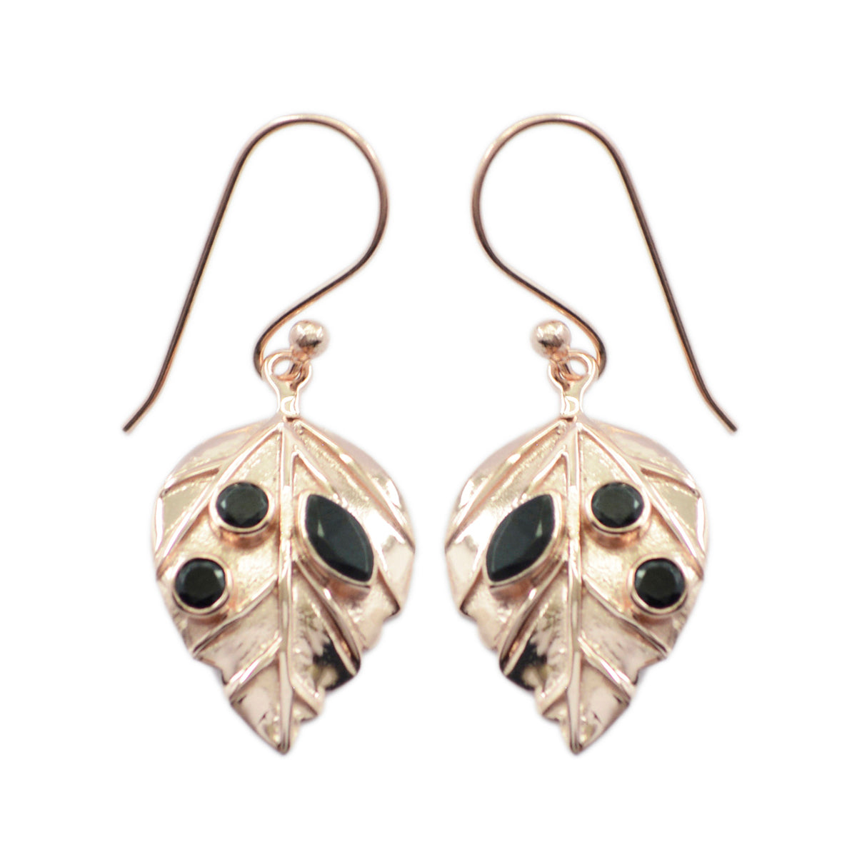 Ida Black Featherlight Dangle Earrings for Chic Style Black Onyx Black Dangle