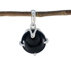Aria Black Gemstone Pendant for Everyday Elegance Black Onyx Black Black