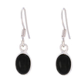 Sofía Black Minimalist Dangle Earrings for Everyday Glam Black Onyx Black Dangle