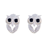 Grace Black Owl Stud Earrings for Every Occasion Black Onyx Black Stud
