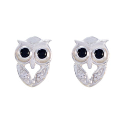 Grace Black Owl Stud Earrings for Every Occasion Black Onyx Black Stud