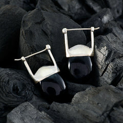 Elena Black Solitaire Dangle Earrings for Glam Look