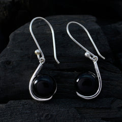 Emilia Black Solitaire Dangle Earrings for Glam Looks