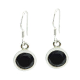 Lucia Black Solitaire Dangle Earrings for Every Occasion Black Onyx Black Dangle