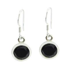 Lucia Black Solitaire Dangle Earrings for Every Occasion Black Onyx Black Dangle