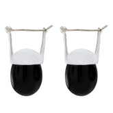 Elena Black Solitaire Dangle Earrings for Glam Look Black Onyx Black Dangle
