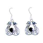 Maya Black Solitaire Dangle Earrings for Everyday Glam Black Onyx Black Dangle
