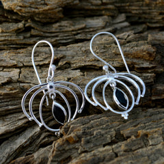 Genesis Black Solitaire Dangle Earrings - Stylish Design