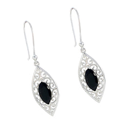 Luna Black Solitaire Dangle Earrings for Everyday Glam