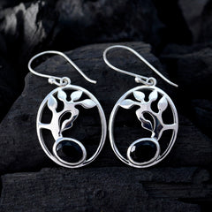 Scarlett Black Solitaire Dangle Earrings - Elegant Style