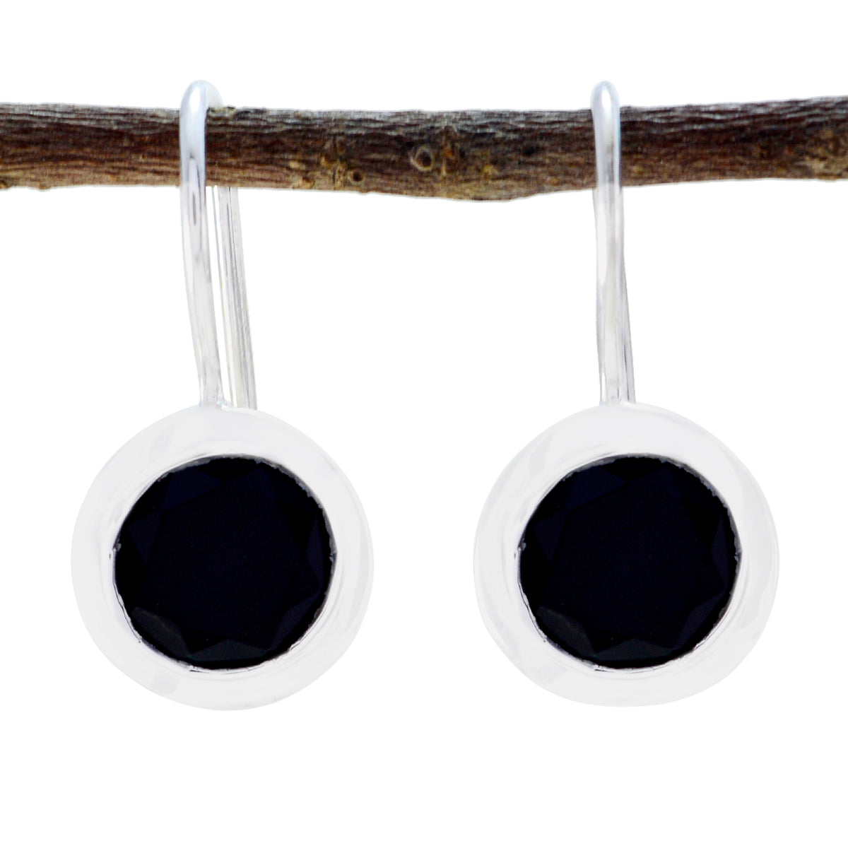 Audrey Black Solitaire Dangle Earrings for Everyday Glam Black Onyx Black Dangle