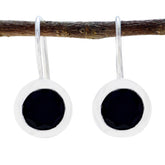 Audrey Black Solitaire Dangle Earrings for Everyday Glam Black Onyx Black Dangle